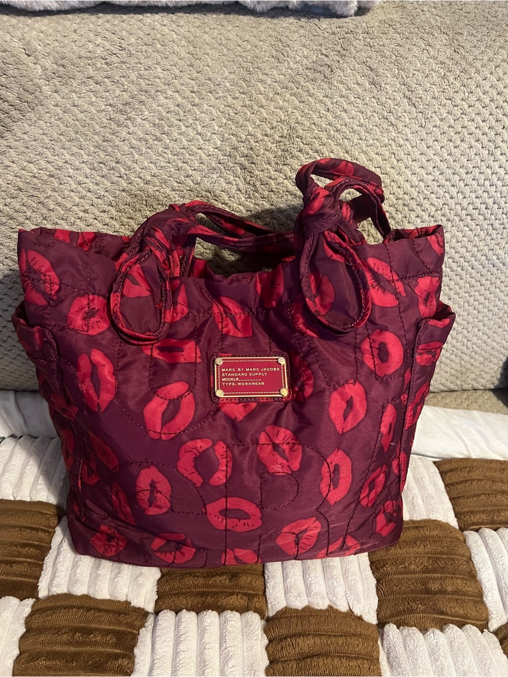 Marc by Marc Jacobs Lips Nylon Tote EUC!